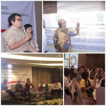 the Indonesian Disabled People’s Association (PPDI), organized a public dialogue on the Masterplan in Jakarta